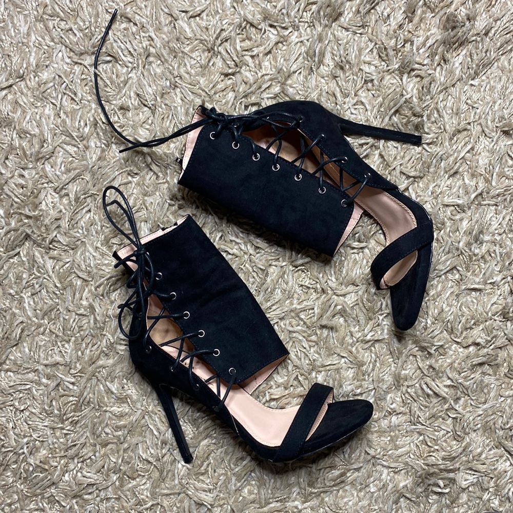 Olivia Ferguson suede stillettos